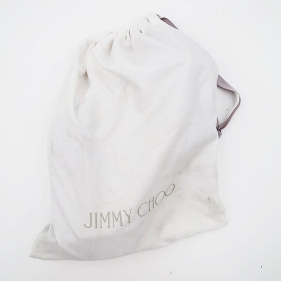 Jimmy Choo London Black Kayden Ankle Strap Sandal 40.5 Leather Suede Glitter - Picture 13 of 14